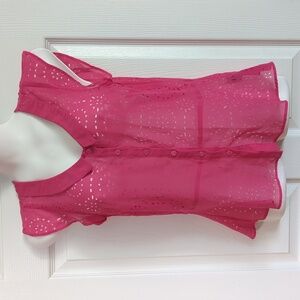 Jessica Simpson Peter Pan Peplum Blouse pink 🩷 Barbie